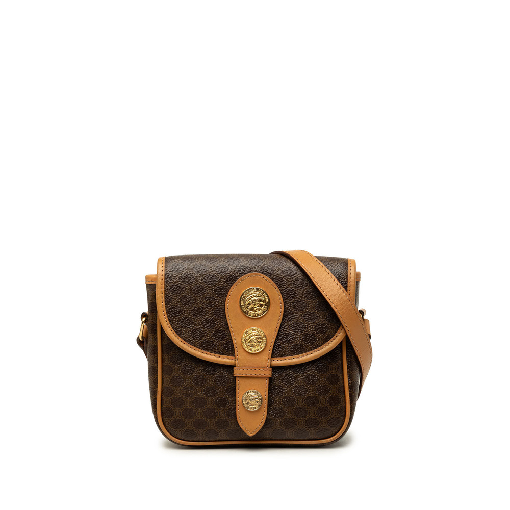 Pre-Loved Celine Macadam Coated Canvas Crossbody